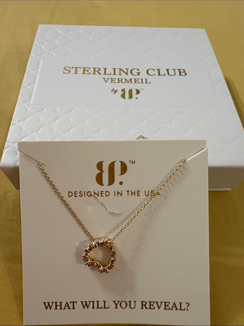 Sterling Club Vermeil Gold Heart Wreath Necklace